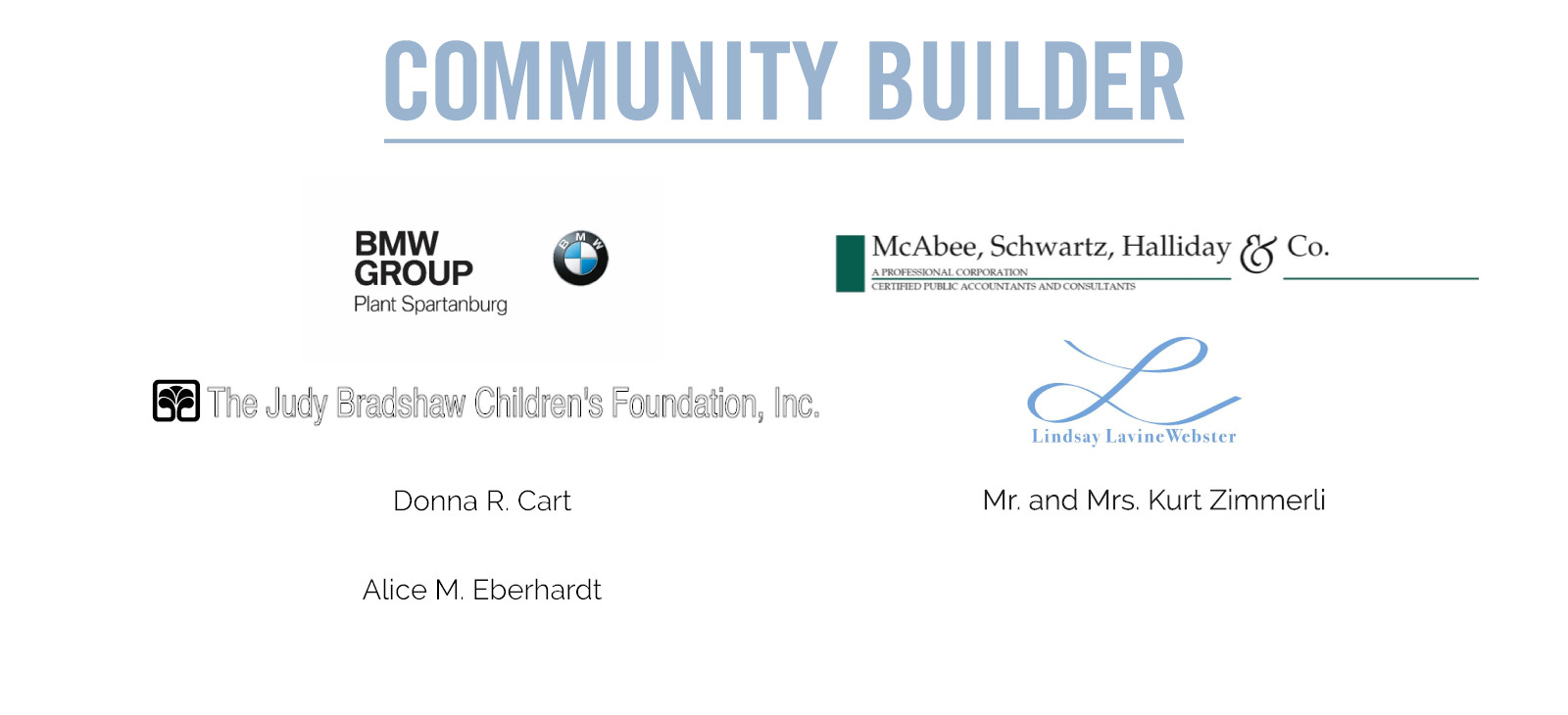 Community Builder Sponsorship